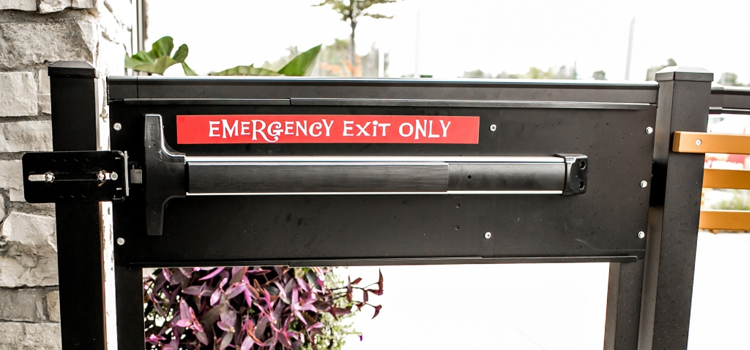 emergency push bar installation in Newport Beach